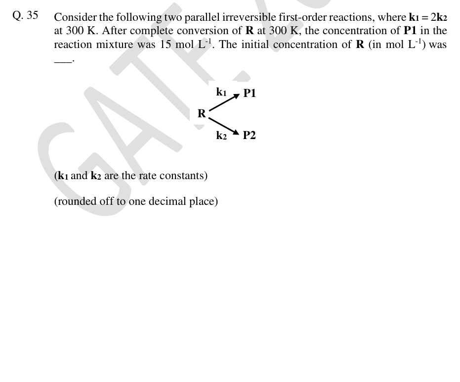Parallel first-order pathways from R to P1 and P2.