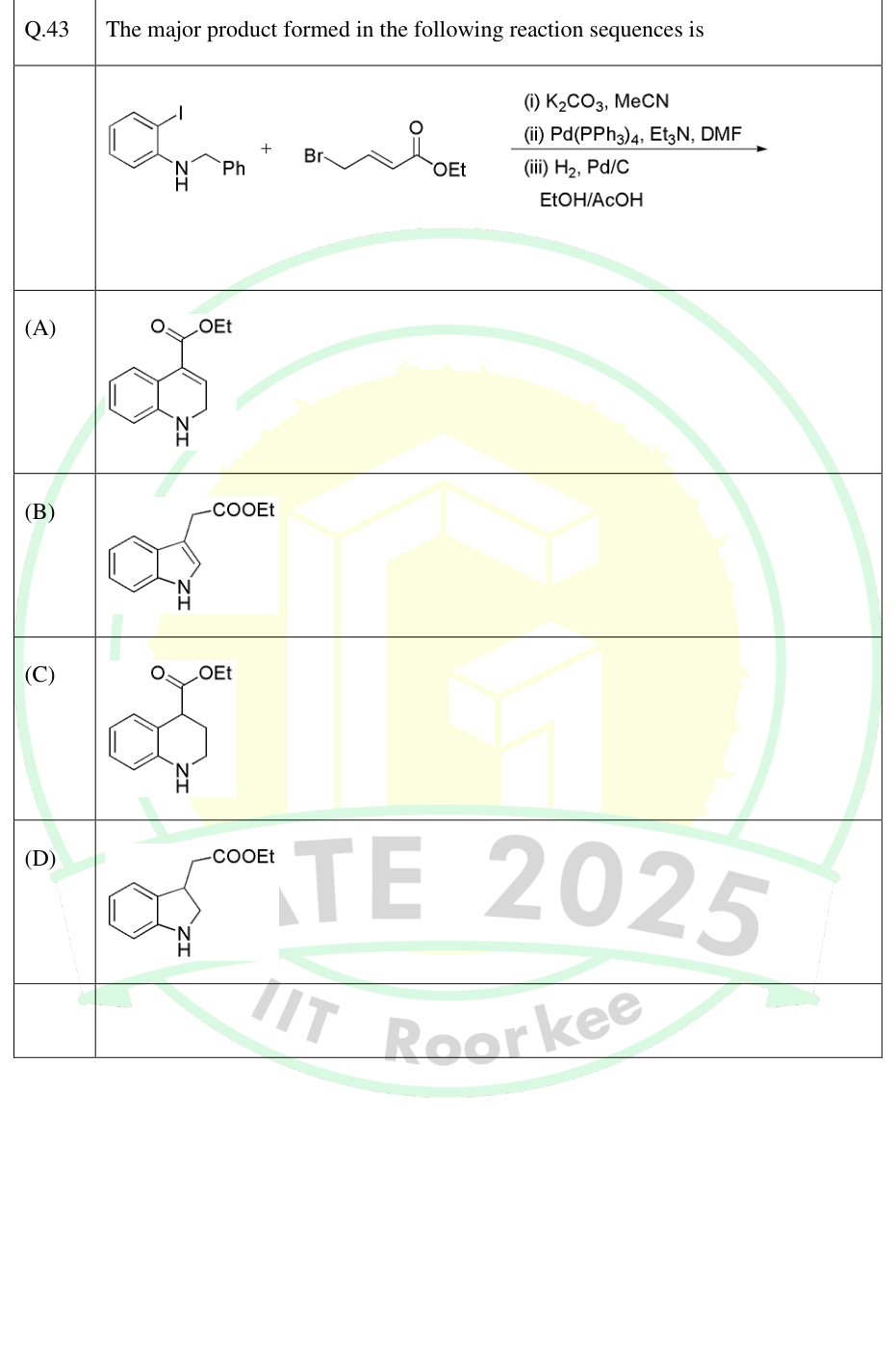 N-Benzyl-2-iodoaniline alkylation, palladium cyclization and hydrogenation, with product options.