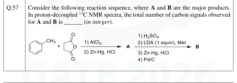 Toluene and succinic anhydride followed by reduction, cyclization, methylation and dehydrogenation.