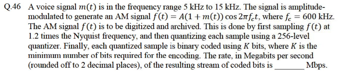 Diagram for GATE 2019 EC question 55