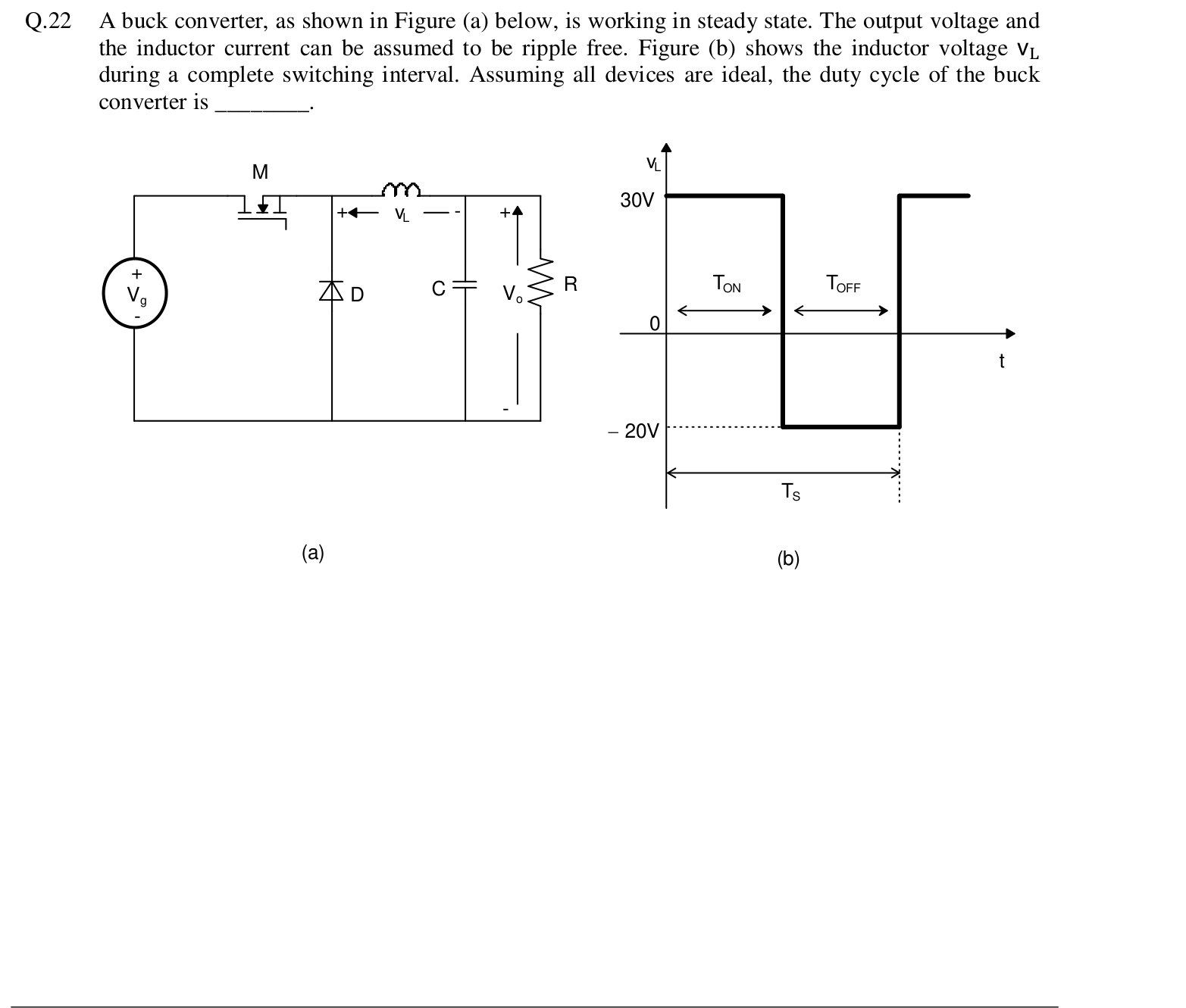 Diagram for GATE 2016 EE question 32
