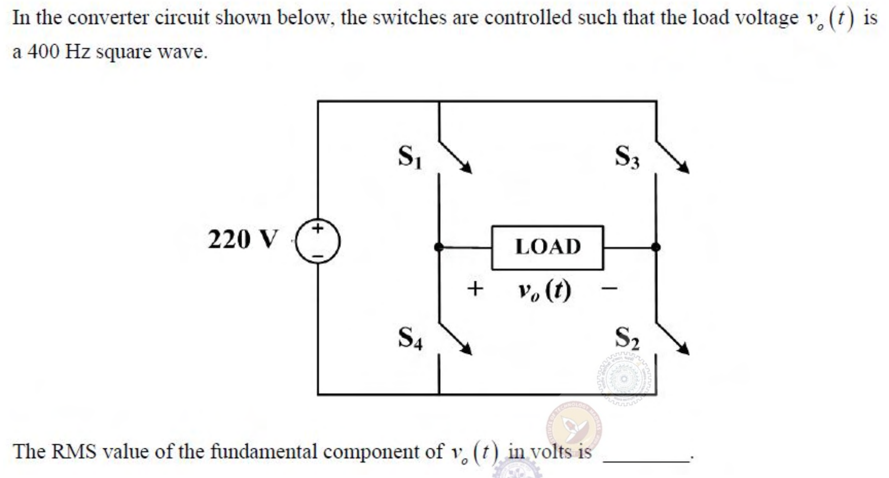 Diagram for GATE 2017 EE question 34